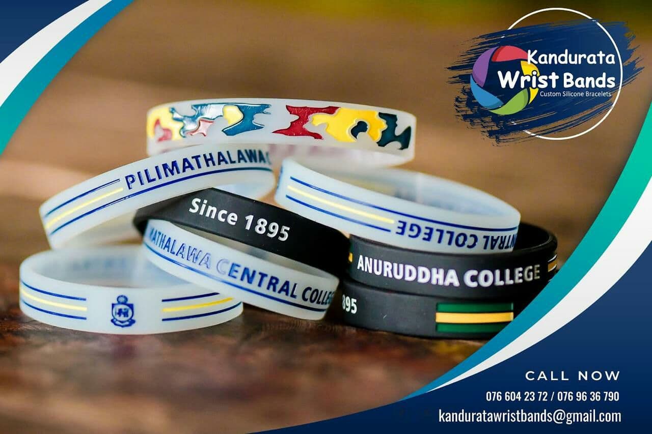 Debossed & Ink Filled Wristbands for schools in Sri Lanka.