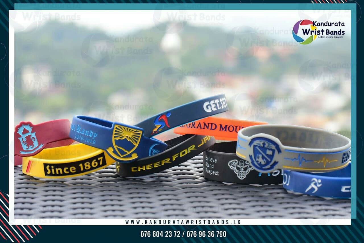 custom figured silicone Wrist bands for schools' fundraising 
