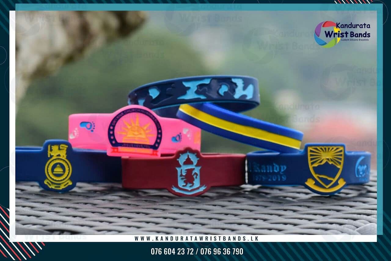 custom figured silicone bracelets for schools' fundraising 