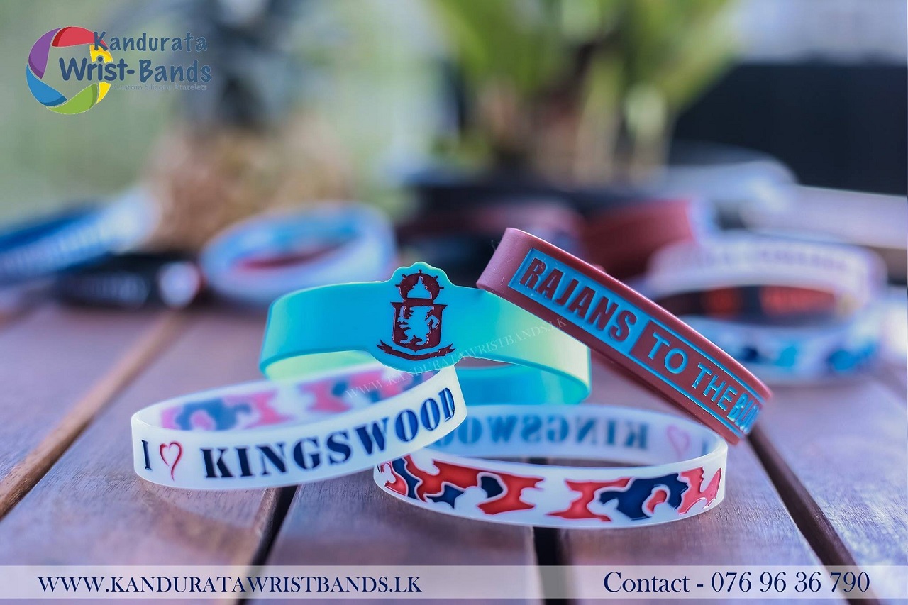 silicone debossed and ink filled wristband for Kingswood college, Kandy